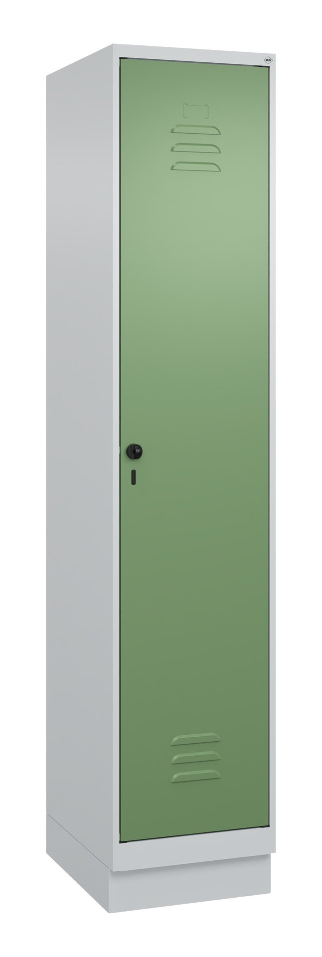 C+P Spind Classic PLUS, Sockel, 1 Abteil, 1950x400x500mm, 7035/6011 Produktbild img2 L