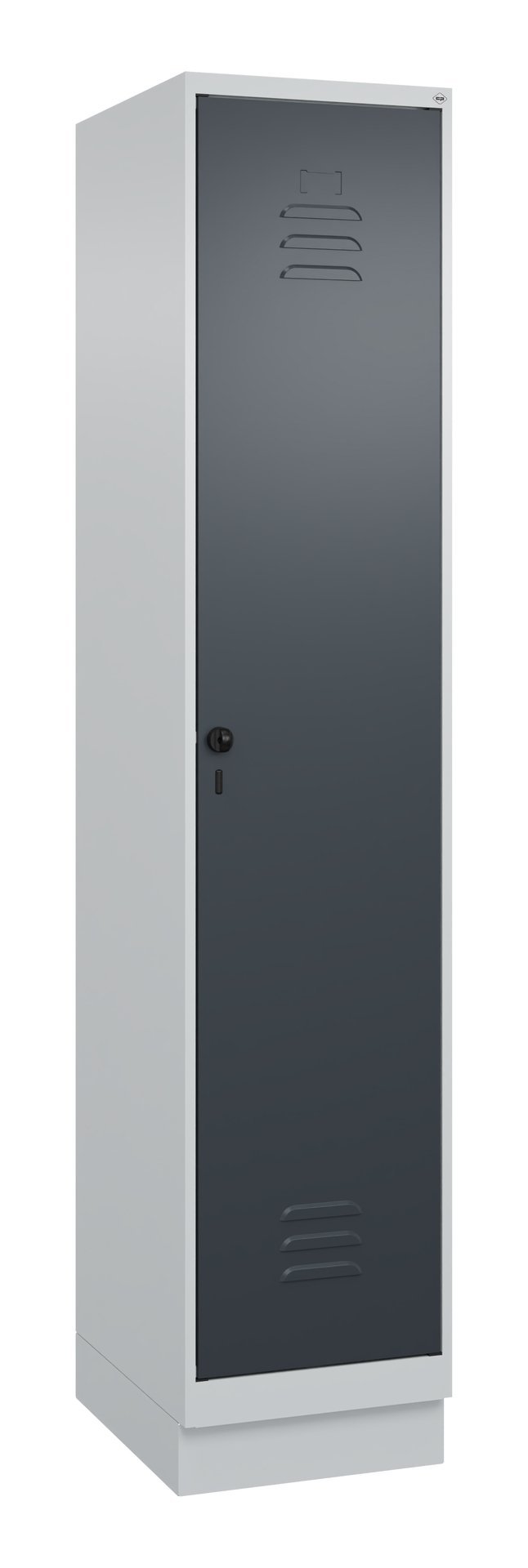 C+P Spind Classic PLUS, Sockel, 1 Abteil, 1950x400x500mm, 7035/7016 Produktbild img2 L