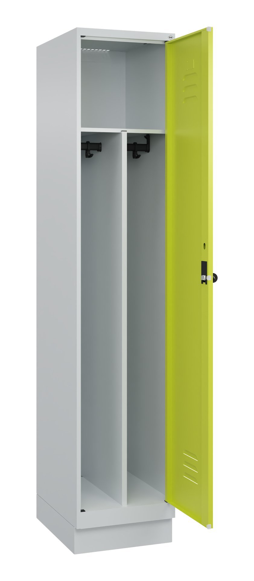 C+P Spind Classic PLUS, Sockel, 1 Abteil, 1950x400x500mm, 7035/0024 Produktbild img1 L