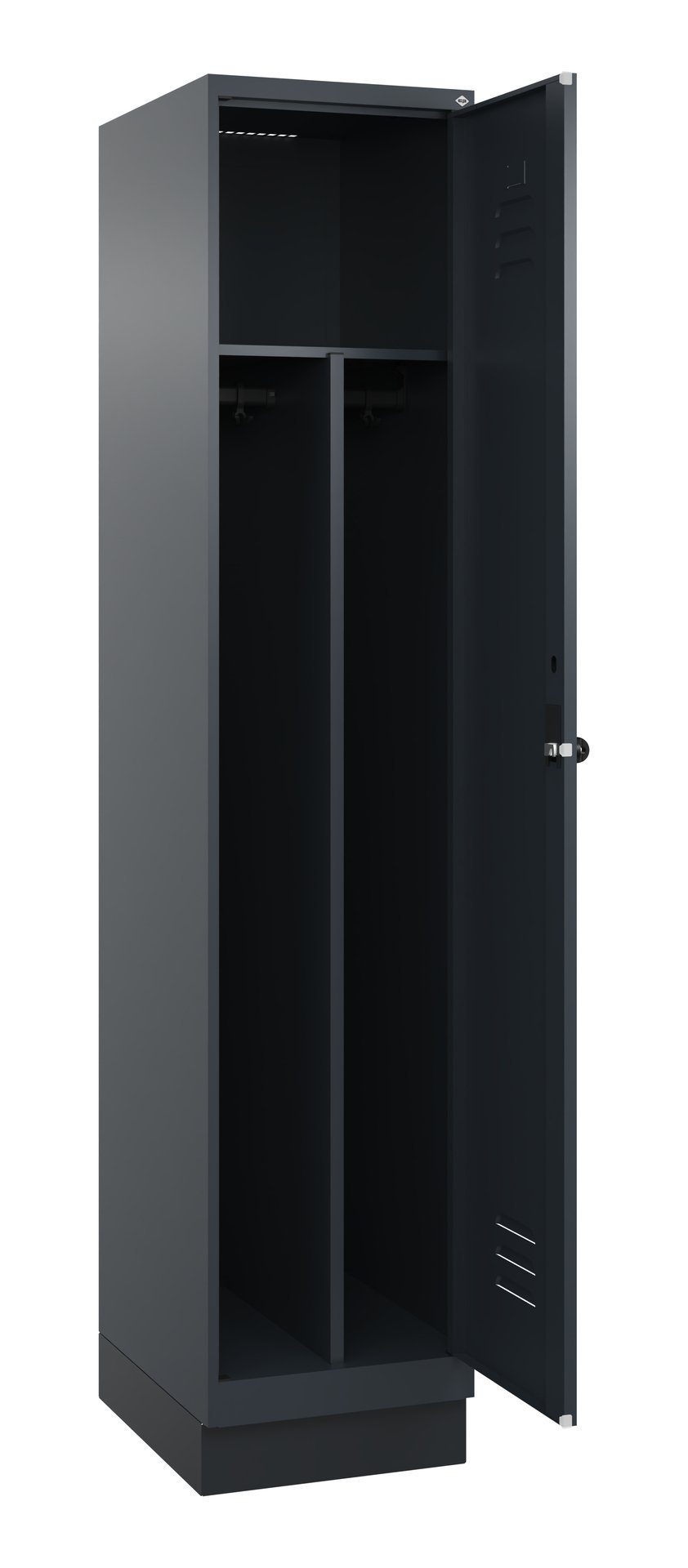 C+P Spind Classic PLUS, Sockel, 1 Abteil, 1950x400x500mm, 7016/7016 Produktbild img1 L