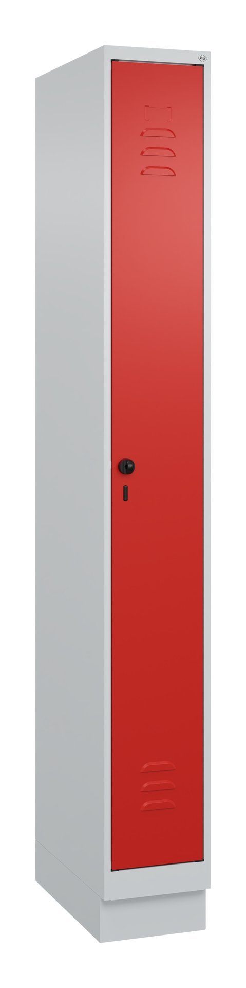 C+P Spind Classic PLUS, Sockel, 1 Abteil, 1950x250x500mm, 7035/3020 Produktbild img2 L