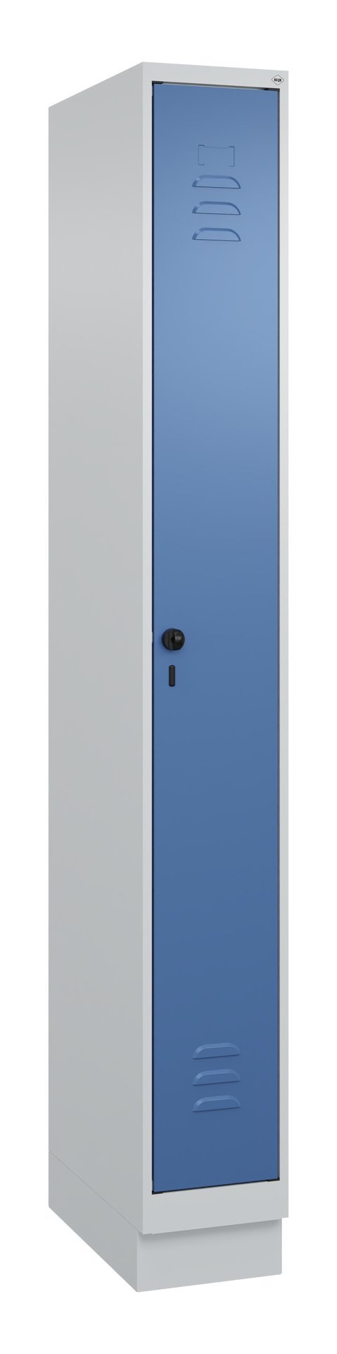 C+P Spind Classic PLUS, Sockel, 1 Abteil, 1950x250x500mm, 7035/5023 Produktbild img2 L