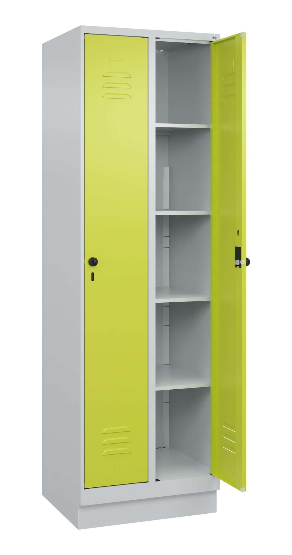 C+P Wäsche-Spind Classic PLUS, Sockel, 2 Abteile, 1950x600x500mm, 7035/0024 Produktbild img1 L