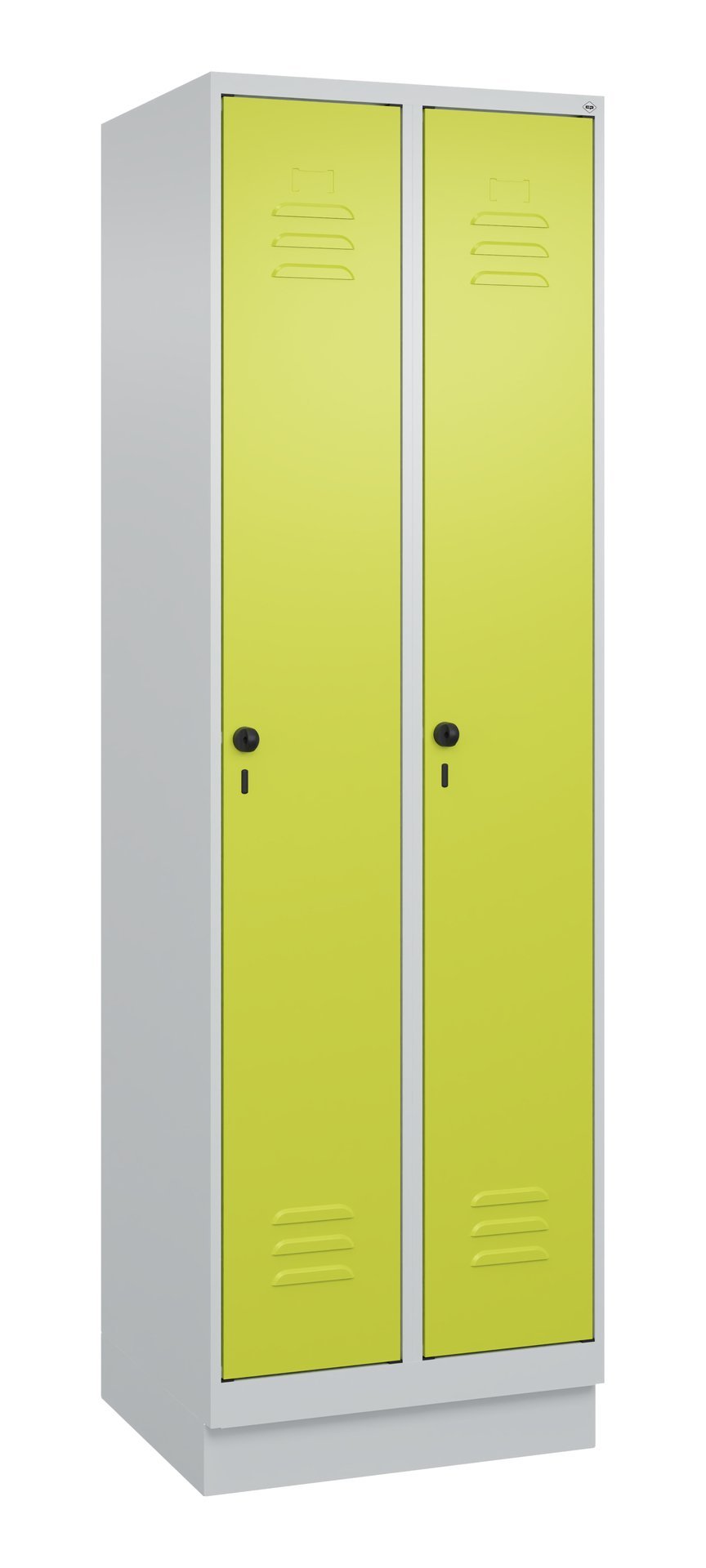 C+P Wäsche-Spind Classic PLUS, Sockel, 2 Abteile, 1950x600x500mm, 7035/0024 Produktbild img2 L