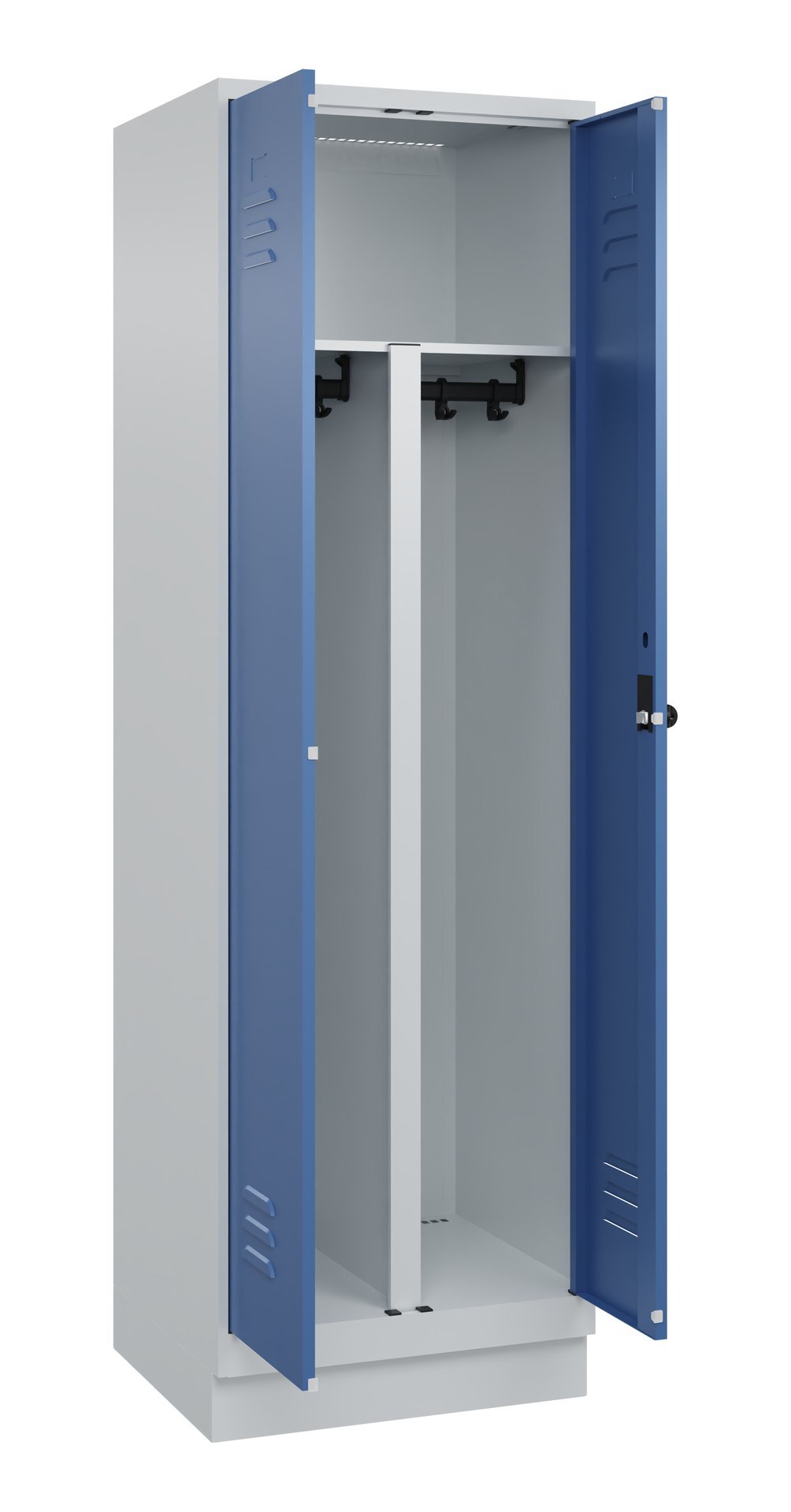 C+P PSA Doppel-Spind Classic PLUS, Sockel, 2 Abteile, 1950x600x500mm, 7035/5023 Produktbild img1 L