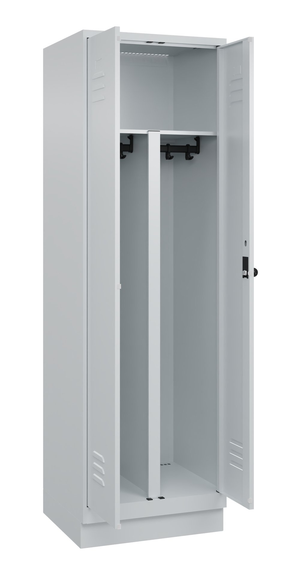 C+P PSA Doppel-Spind Classic PLUS, Sockel, 2 Abteile, 1950x600x500mm, 7035/7035 Produktbild img2 L