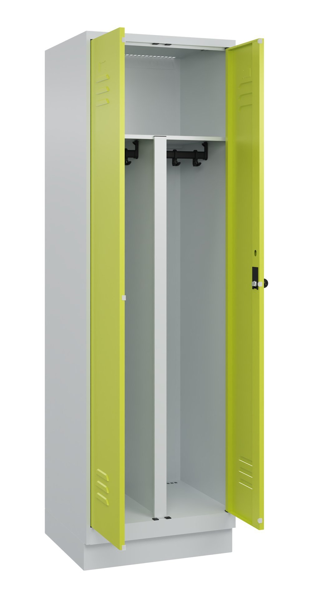 C+P PSA Doppel-Spind Classic PLUS, Sockel, 2 Abteile, 1950x600x500mm, 7035/0024 Produktbild img1 L