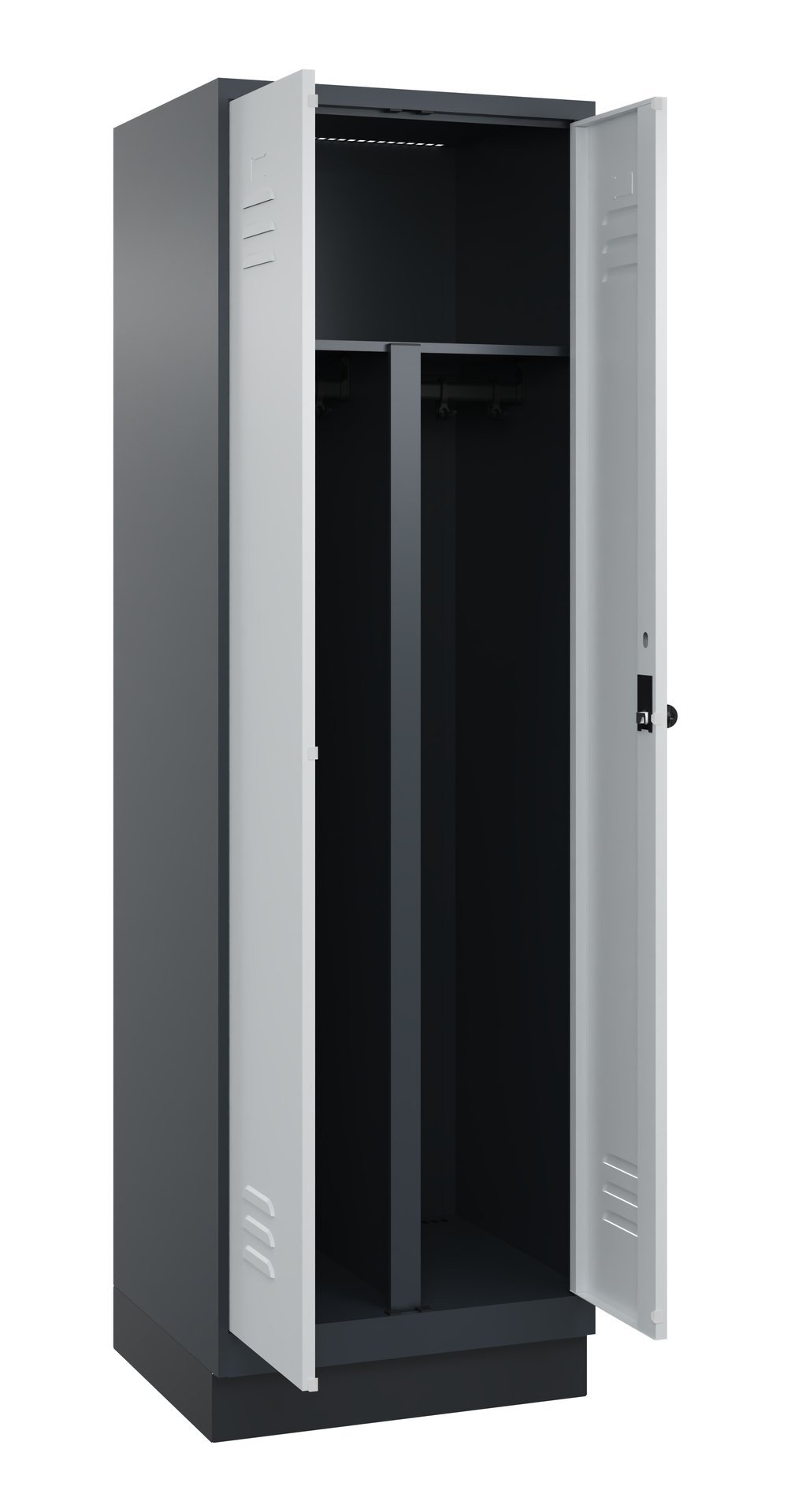 C+P PSA Doppel-Spind Classic PLUS, Sockel, 2 Abteile, 1950x600x500mm, 7016/7035 Produktbild img1 L