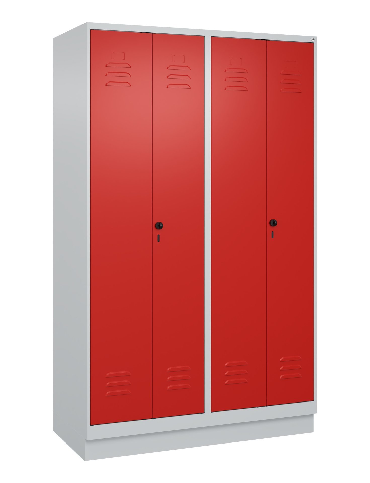 C+P PSA Doppel-Spind Classic PLUS, Sockel, 4 Abteile, 1950x1200x500mm, 7035/3020 Produktbild img2 L