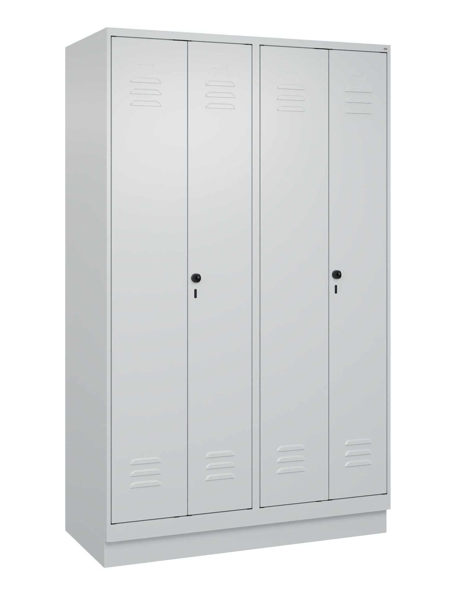 C+P PSA Doppel-Spind Classic PLUS, Sockel, 4 Abteile, 1950x1200x500mm, 7035/7035 Produktbild img3 L