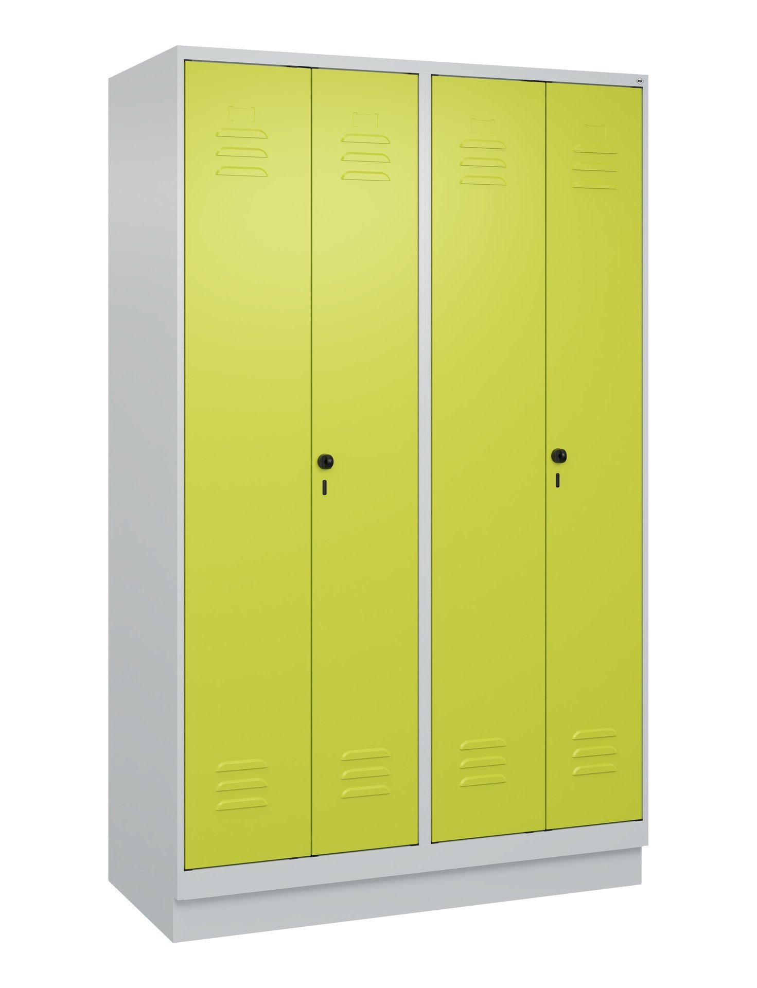 C+P PSA Doppel-Spind Classic PLUS, Sockel, 4 Abteile, 1950x1200x500mm, 7035/0024 Produktbild img2 L