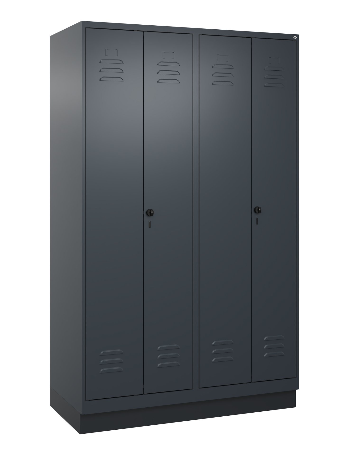 C+P PSA Doppel-Spind Classic PLUS, Sockel, 4 Abteile, 1950x1200x500mm, 7016/7016 Produktbild img2 L