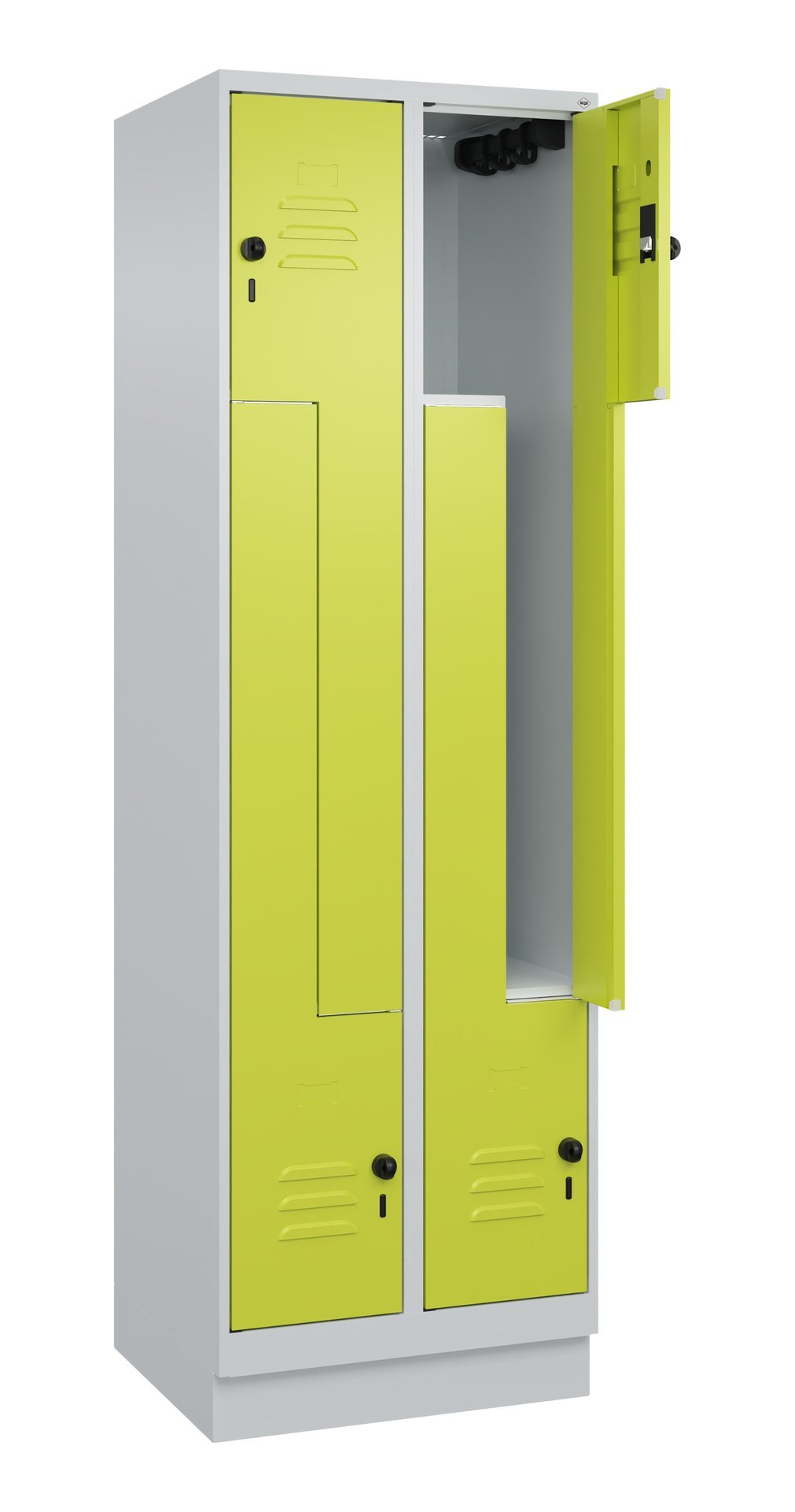 C+P Z-Spind, Classic PLUS, Sockel, 4 Fächer, 1950x600x500mm, 7035/0024 Produktbild img1 L