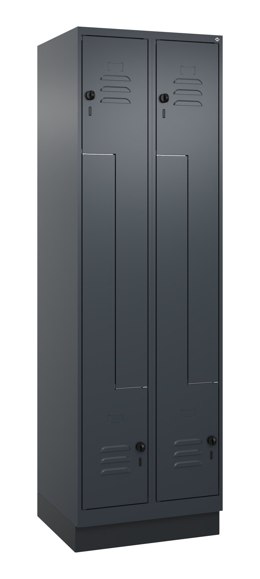 C+P Z-Spind, Classic PLUS, Sockel, 4 Fächer, 1950x600x500mm, 7016/7016 Produktbild img2 L