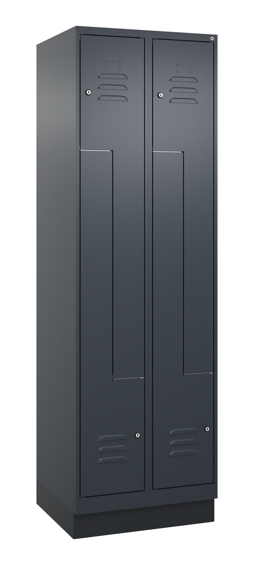 C+P Z-Spind, Classic PLUS, Sockel, 4 Fächer, 1950x600x500mm, 7016/7016 Produktbild img2 L