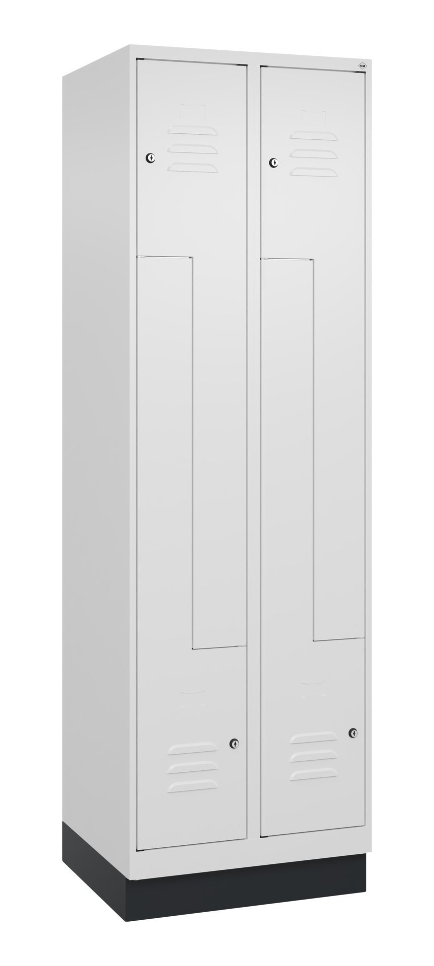 C+P Z-Spind, Classic PLUS, Sockel, 4 Fächer, 1950x600x500mm, 9016/9016 Produktbild img2 L