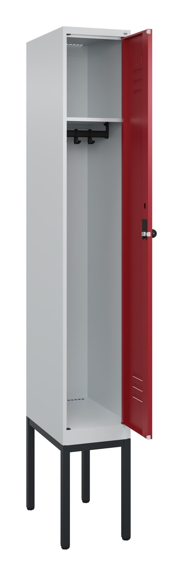 C+P Spind Classic PLUS, Gestell, 1 Abteil, 2120x300x500mm, 7035/3003 Produktbild img1 L