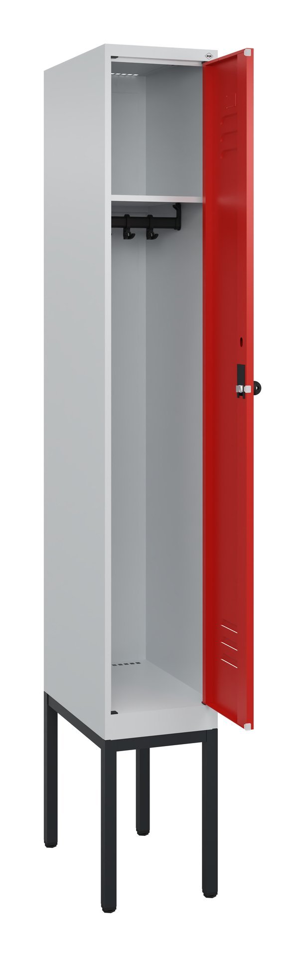 C+P Spind Classic PLUS, Gestell, 1 Abteil, 2120x300x500mm, 7035/3020 Produktbild img1 L