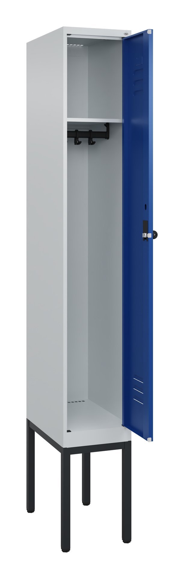 C+P Spind Classic PLUS, Gestell, 1 Abteil, 2120x300x500mm, 7035/5010 Produktbild img1 L