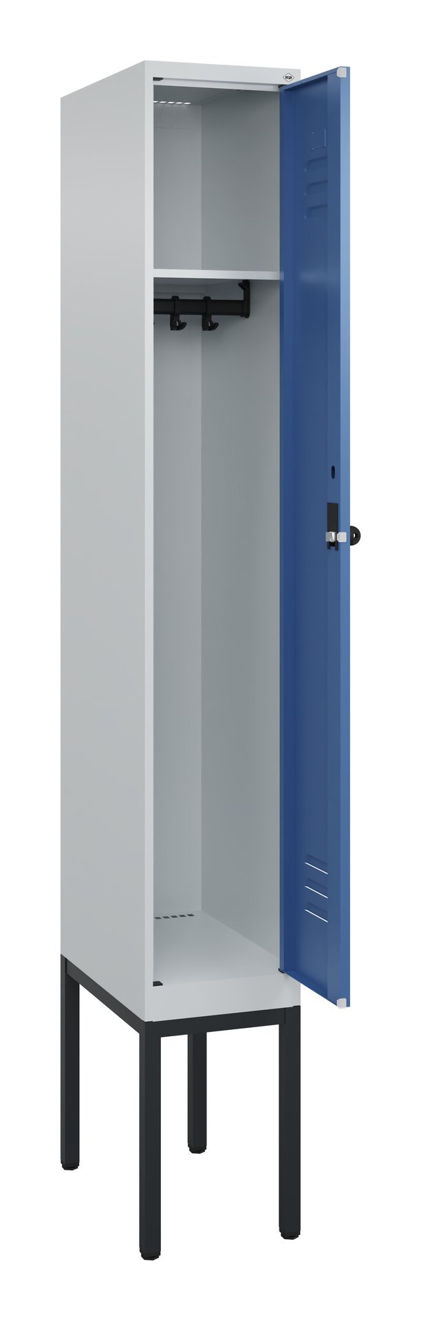 C+P Spind Classic PLUS, Gestell, 1 Abteil, 2120x300x500mm, 7035/5023 Produktbild img1 L