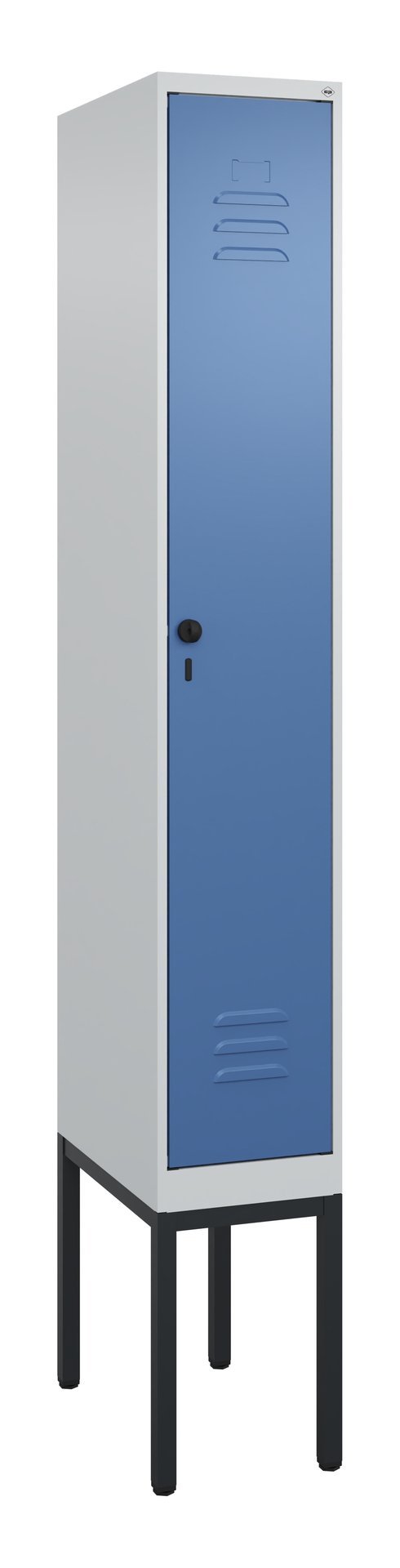 C+P Spind Classic PLUS, Gestell, 1 Abteil, 2120x300x500mm, 7035/5023 Produktbild img2 L