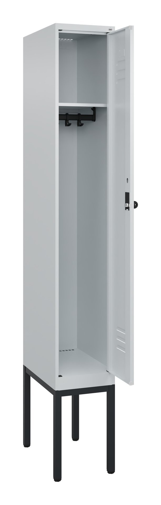 C+P Spind Classic PLUS, Gestell, 1 Abteil, 2120x300x500mm, 7035/7035 Produktbild img1 L