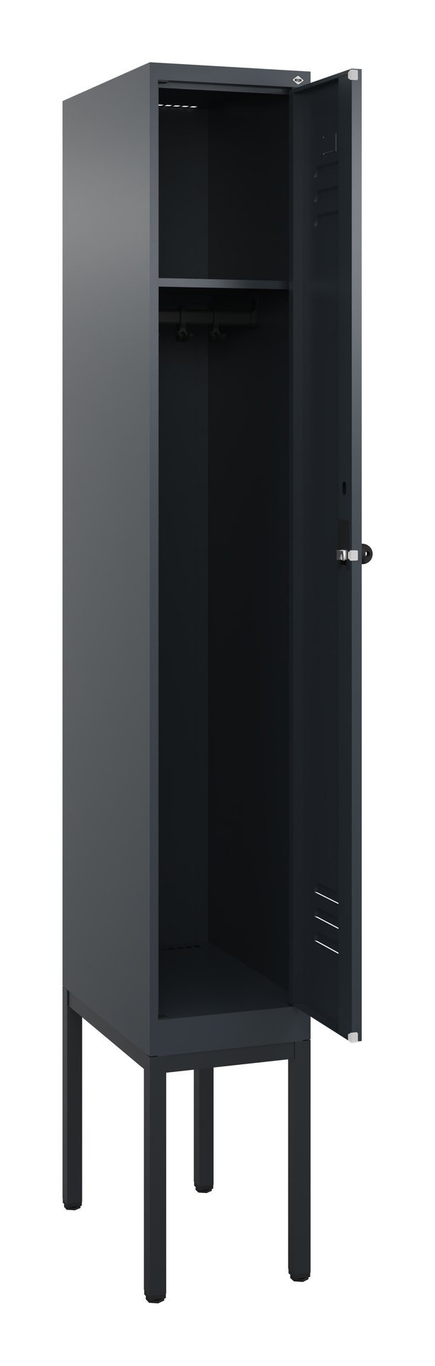 C+P Spind Classic PLUS, Gestell, 1 Abteil, 2120x300x500mm, 7016/7016 Produktbild img1 L