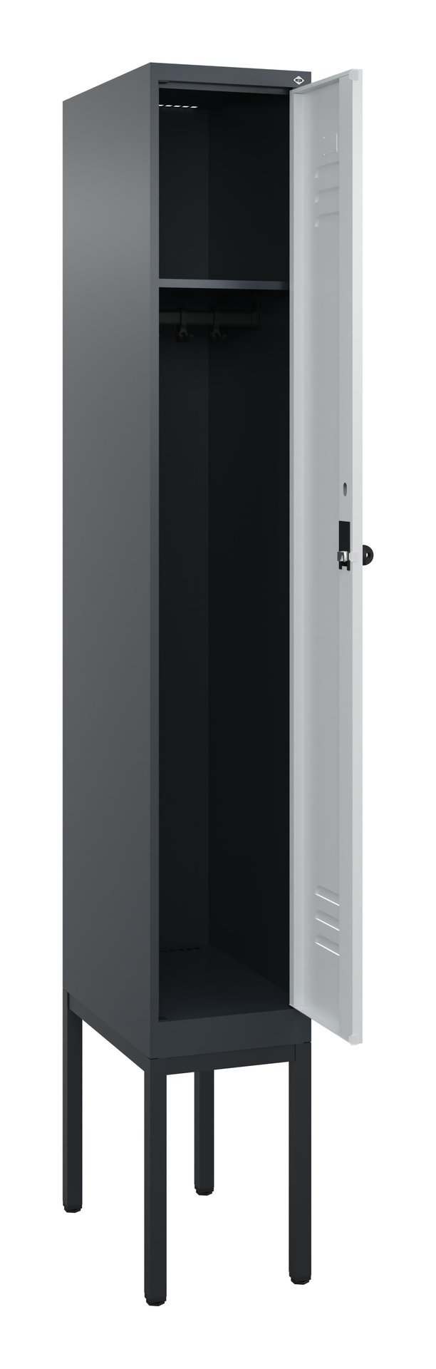 C+P Spind Classic PLUS, Gestell, 1 Abteil, 2120x300x500mm, 7016/7035 Produktbild img1 L