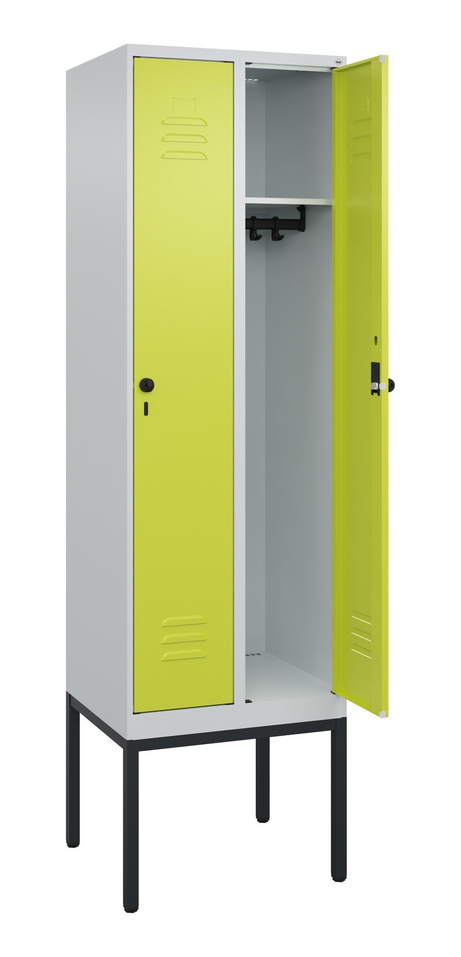 C+P Spind Classic PLUS, Gestell, 2 Abteile, 2120x600x500mm, 7035/0024 Produktbild img1 L
