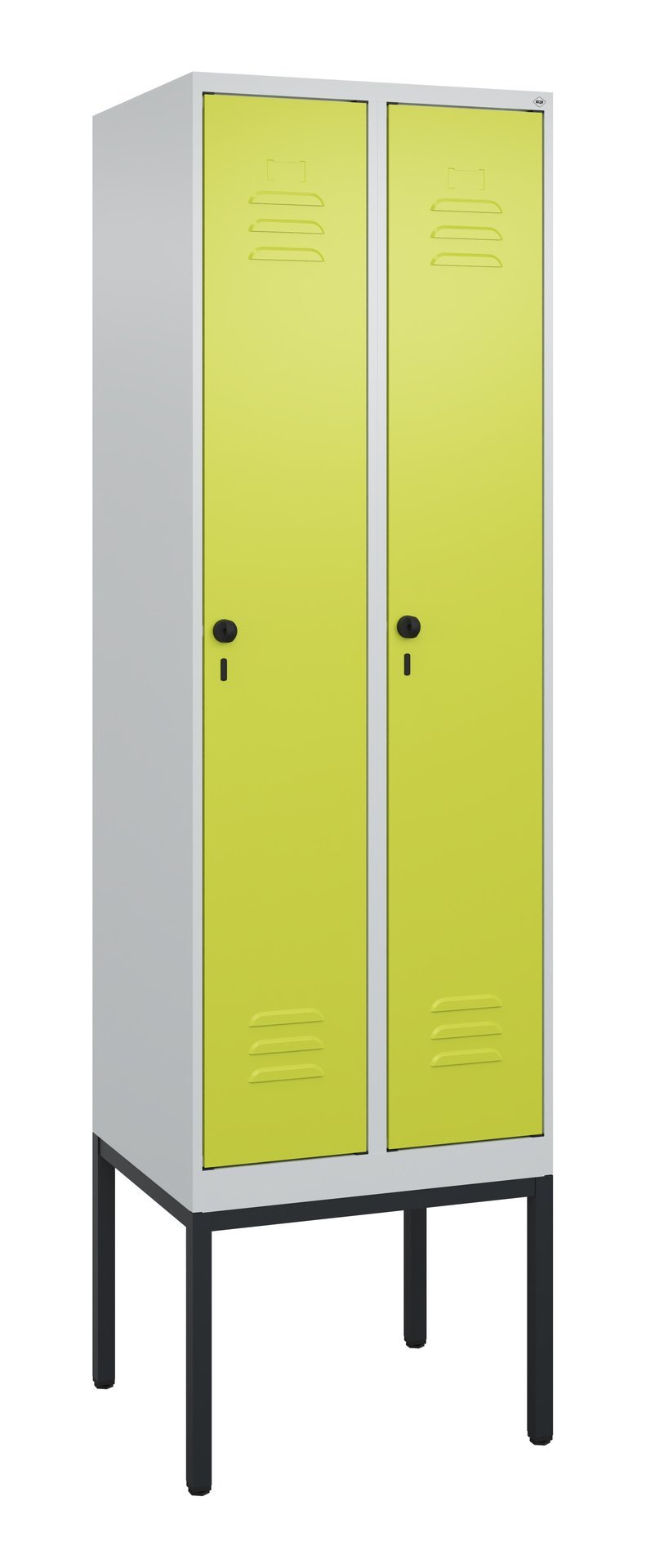 C+P Spind Classic PLUS, Gestell, 2 Abteile, 2120x600x500mm, 7035/0024 Produktbild img2 L
