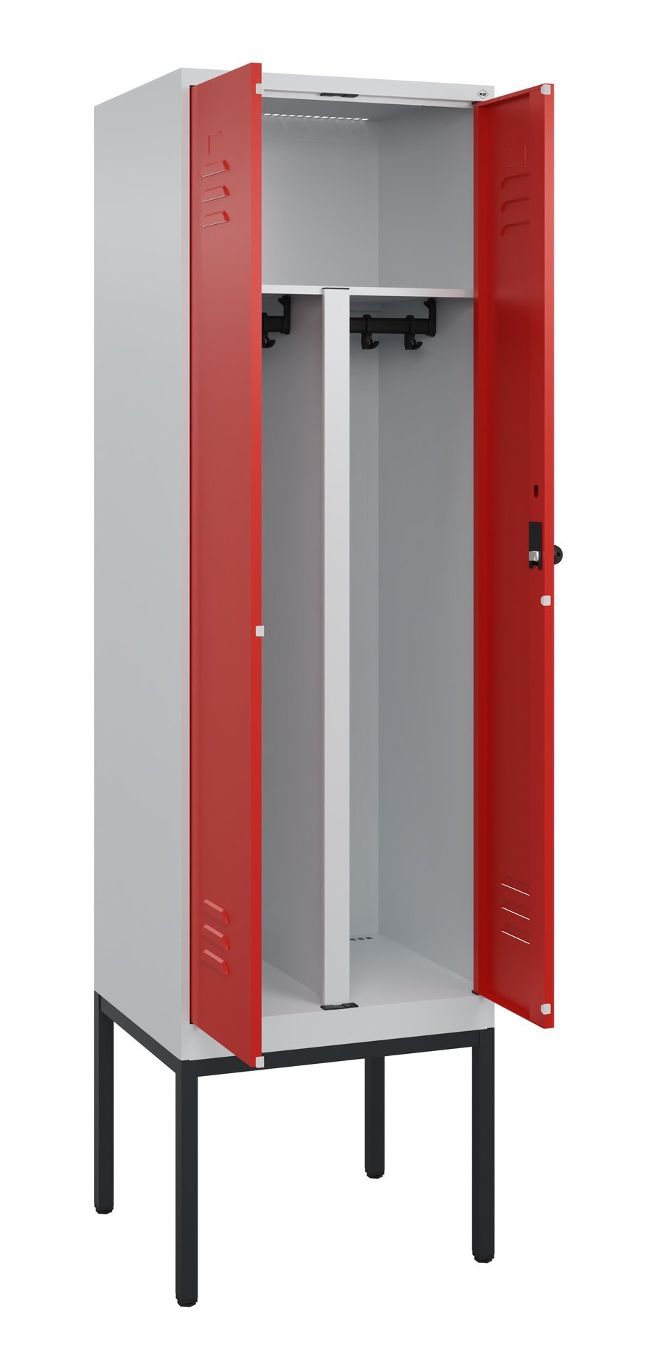 C+P PSA Doppel-Spind Classic PLUS, Gestell, 2 Abteile, 2120x600x500mm, 7035/3020 Produktbild img1 L