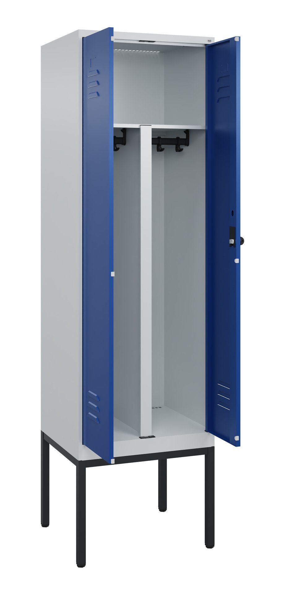 C+P PSA Doppel-Spind Classic PLUS, Gestell, 2 Abteile, 2120x600x500mm, 7035/5010 Produktbild img1 L
