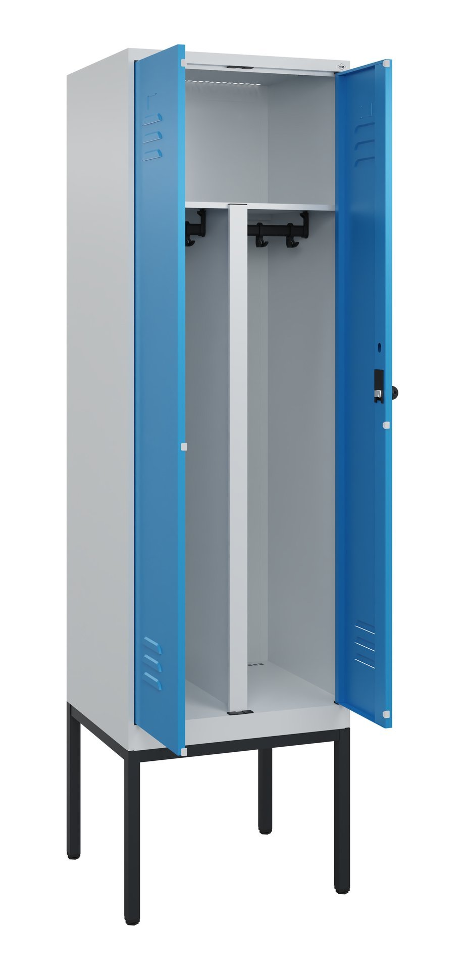 C+P PSA Doppel-Spind Classic PLUS, Gestell, 2 Abteile, 2120x600x500mm, 7035/5012 Produktbild img1 L