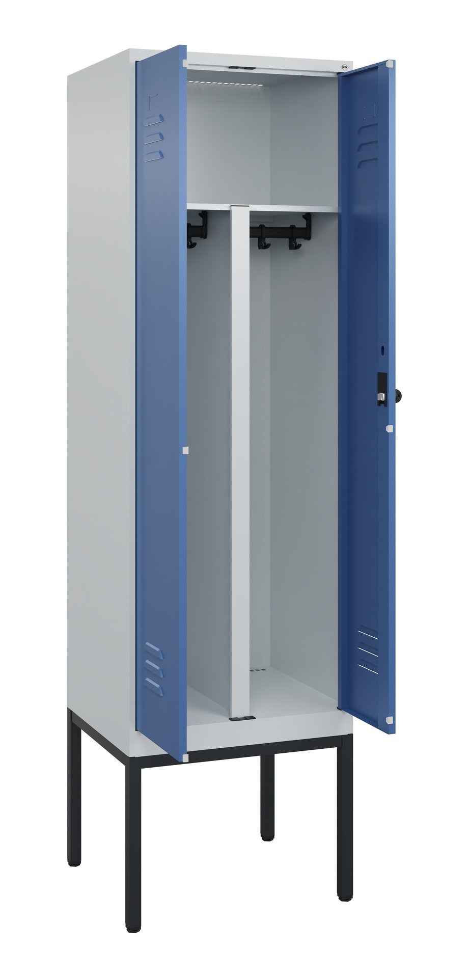 C+P PSA Doppel-Spind Classic PLUS, Gestell, 2 Abteile, 2120x600x500mm, 7035/5023 Produktbild img1 L