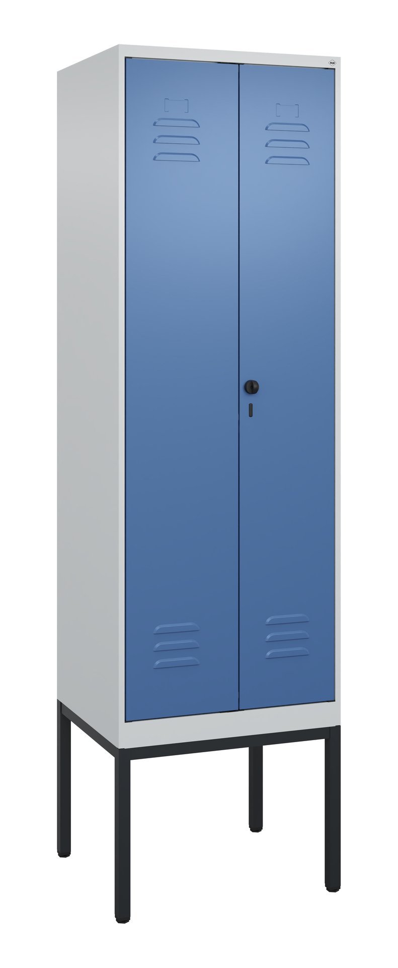 C+P PSA Doppel-Spind Classic PLUS, Gestell, 2 Abteile, 2120x600x500mm, 7035/5023 Produktbild img2 L