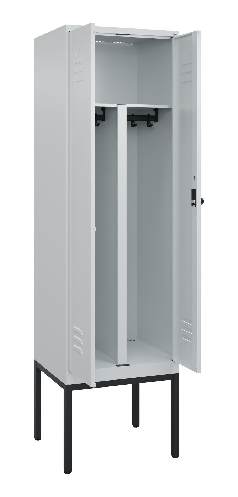 C+P PSA Doppel-Spind Classic PLUS, Gestell, 2 Abteile, 2120x600x500mm, 7035/7035 Produktbild img1 L