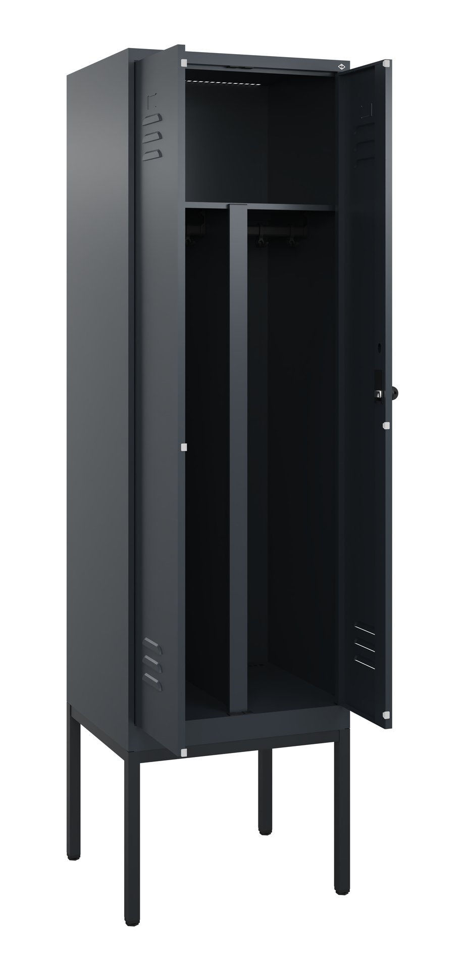 C+P PSA Doppel-Spind Classic PLUS, Gestell, 2 Abteile, 2120x600x500mm, 7016/7016 Produktbild img1 L