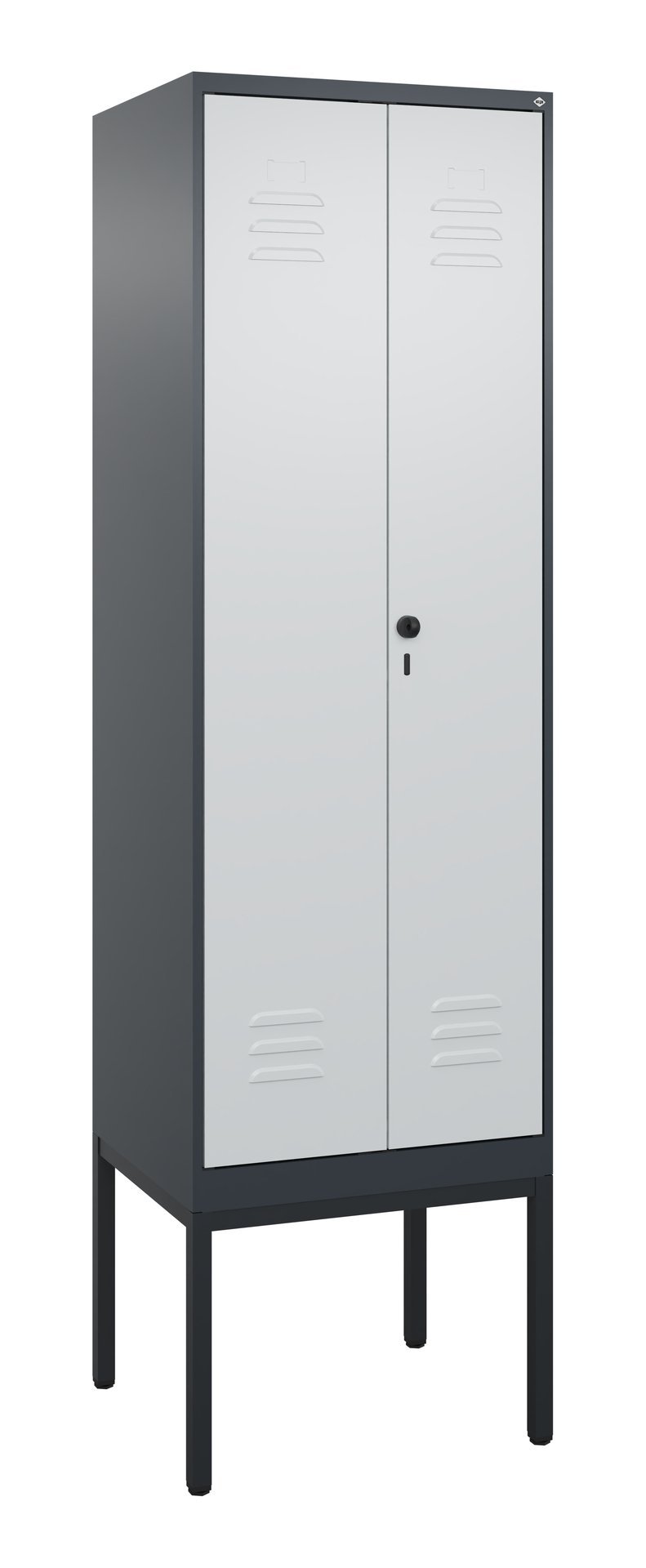 C+P PSA Doppel-Spind Classic PLUS, Gestell, 2 Abteile, 2120x600x500mm, 7016/7035 Produktbild img2 L