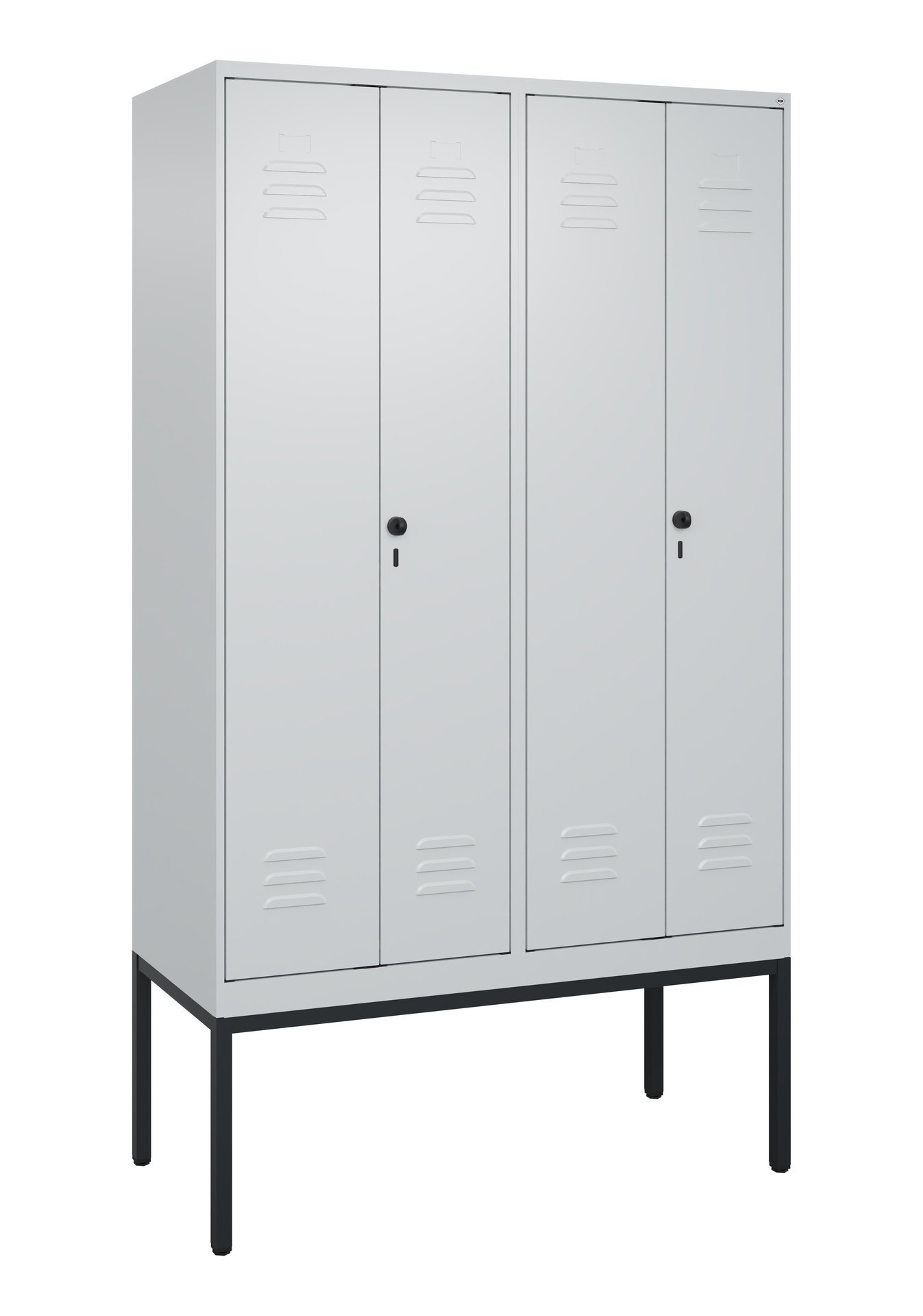 C+P PSA Doppel-Spind Classic PLUS, Gestell, 4 Abteile, 2120x1200x500mm, 7035/703 Produktbild img2 L