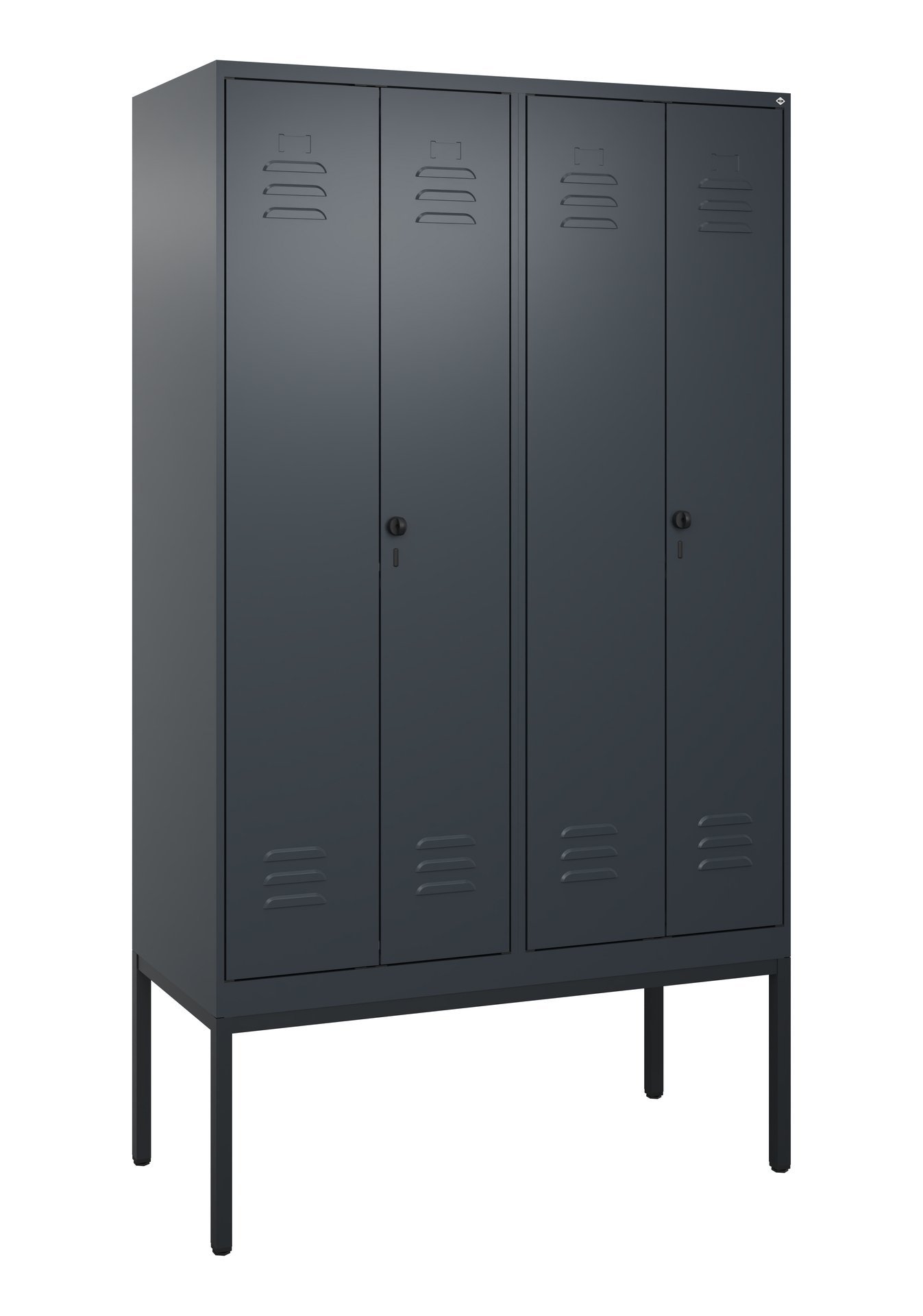 C+P PSA Doppel-Spind Classic PLUS, Gestell, 4 Abteile, 2120x1200x500mm, 7016/701 Produktbild img2 L