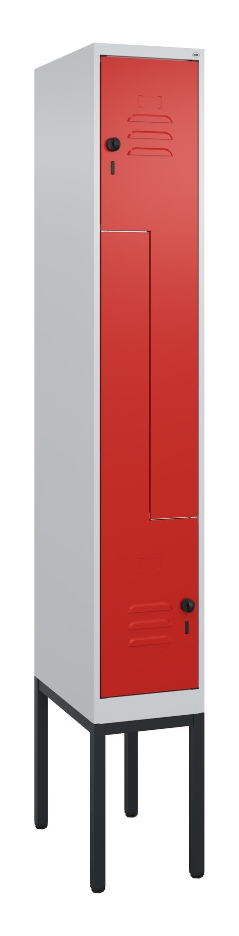 C+P Z-Spind Classic PLUS, Gestell, 2 Abteile, 2120x300x500mm, 7035/3020 Produktbild img2 L