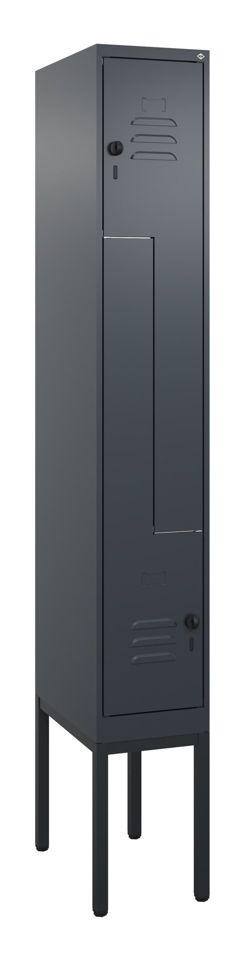 C+P Z-Spind Classic PLUS, Gestell, 2 Abteile, 2120x300x500mm, 7016/7016 Produktbild img2 L