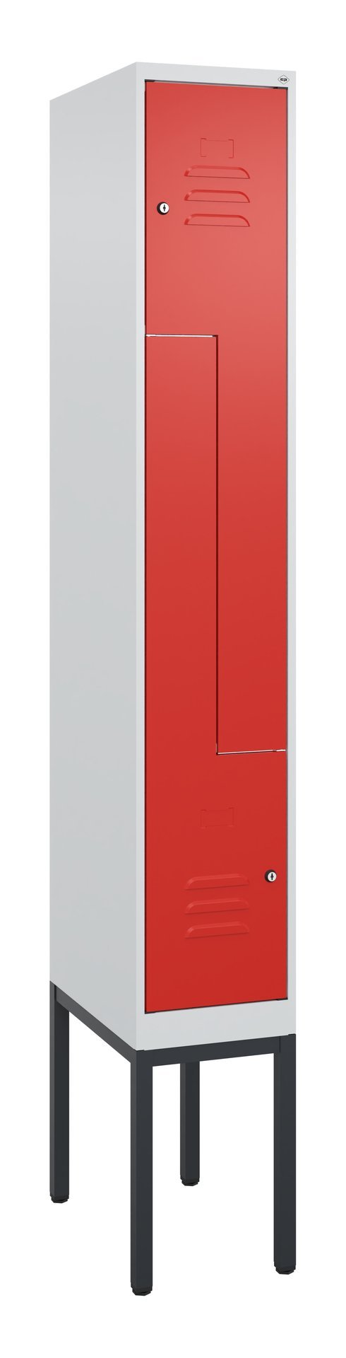 C+P Z-Spind Classic PLUS, Gestell, 2 Abteile, 2120x300x500mm, 7035/3020 Produktbild img2 L