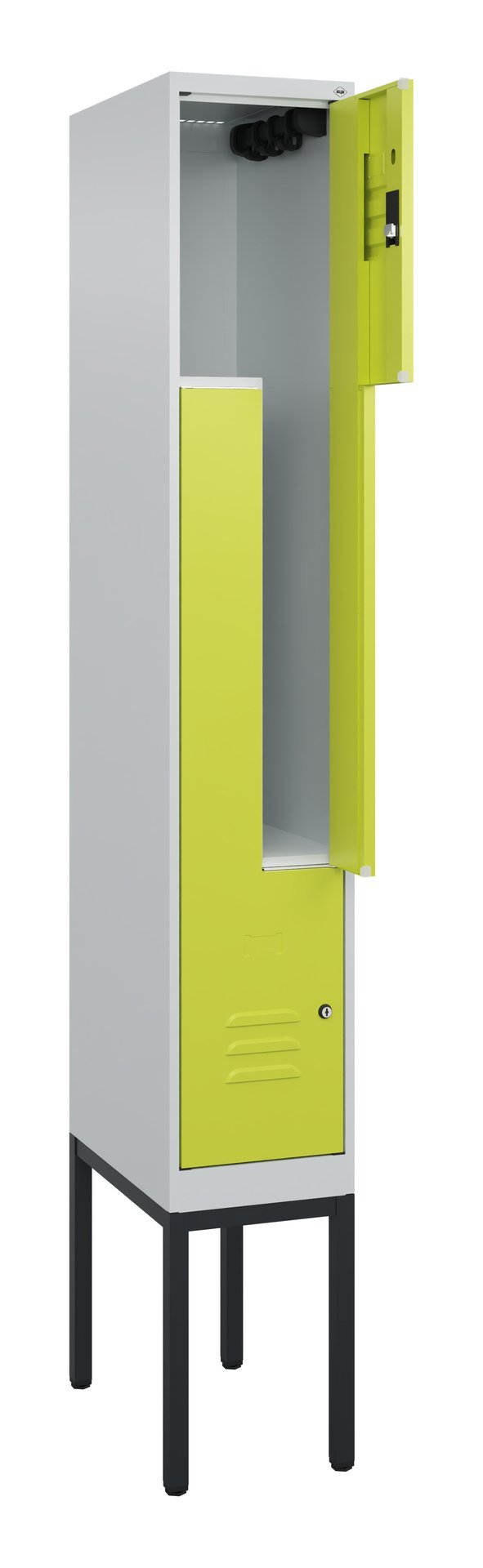 C+P Z-Spind Classic PLUS, Gestell, 2 Abteile, 2120x300x500mm, 7035/0024 Produktbild img1 L