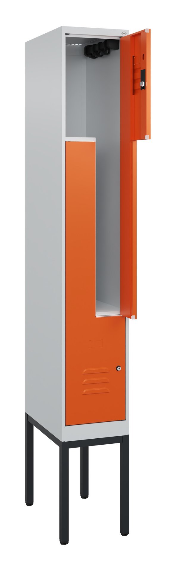 C+P Z-Spind Classic PLUS, Gestell, 2 Abteile, 2120x300x500mm, 7035/2004 Produktbild img1 L