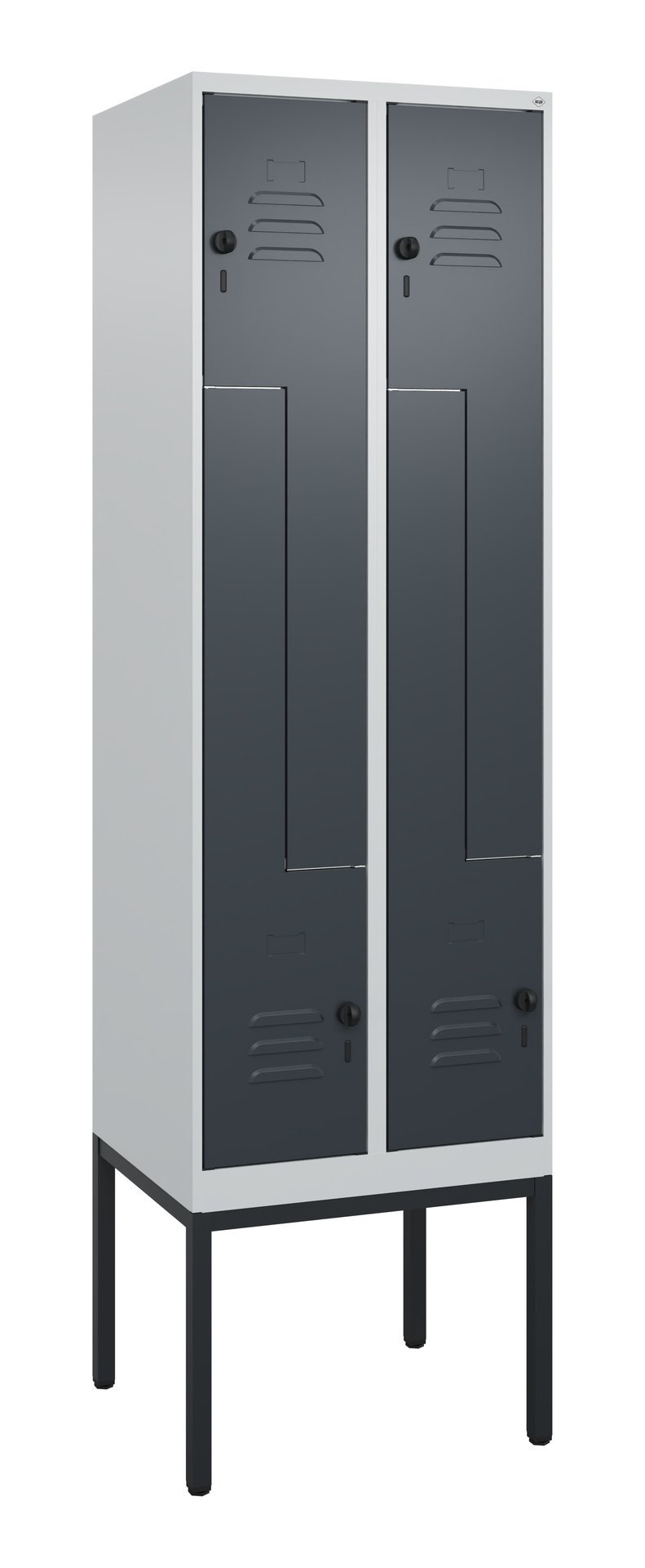 C+P Z-Spind Classic PLUS, Gestell, 4 Abteile, 2120x600x500mm, 7035/7016 Produktbild img2 L