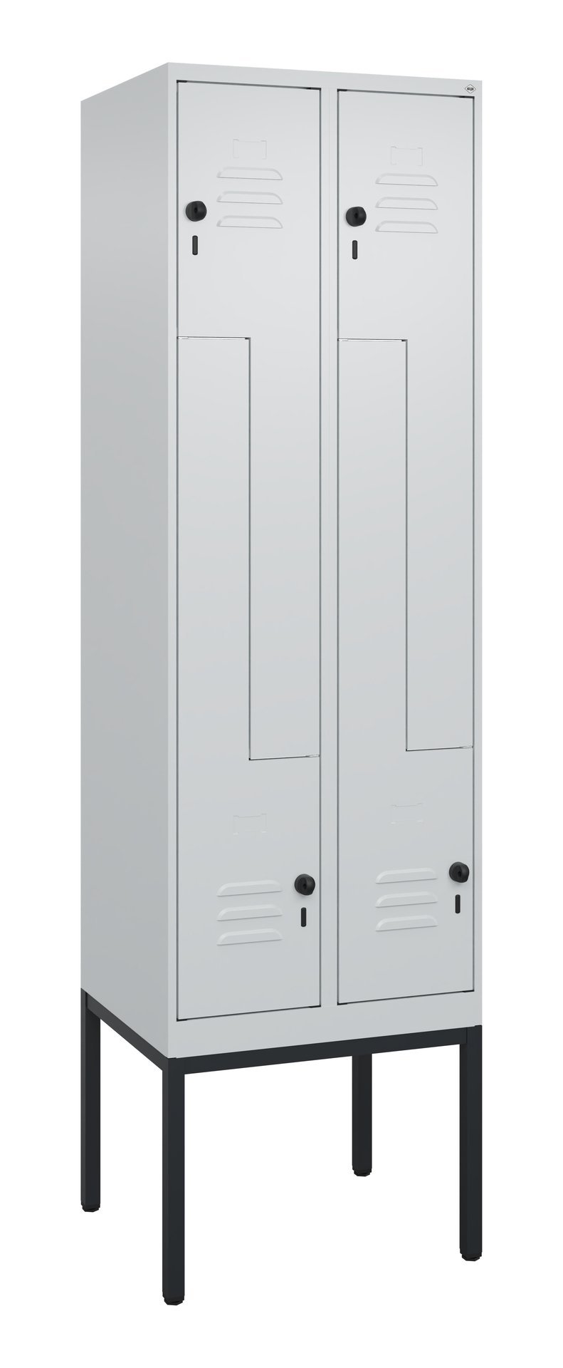 C+P Z-Spind Classic PLUS, Gestell, 4 Abteile, 2120x600x500mm, 7035/7035 Produktbild img2 L