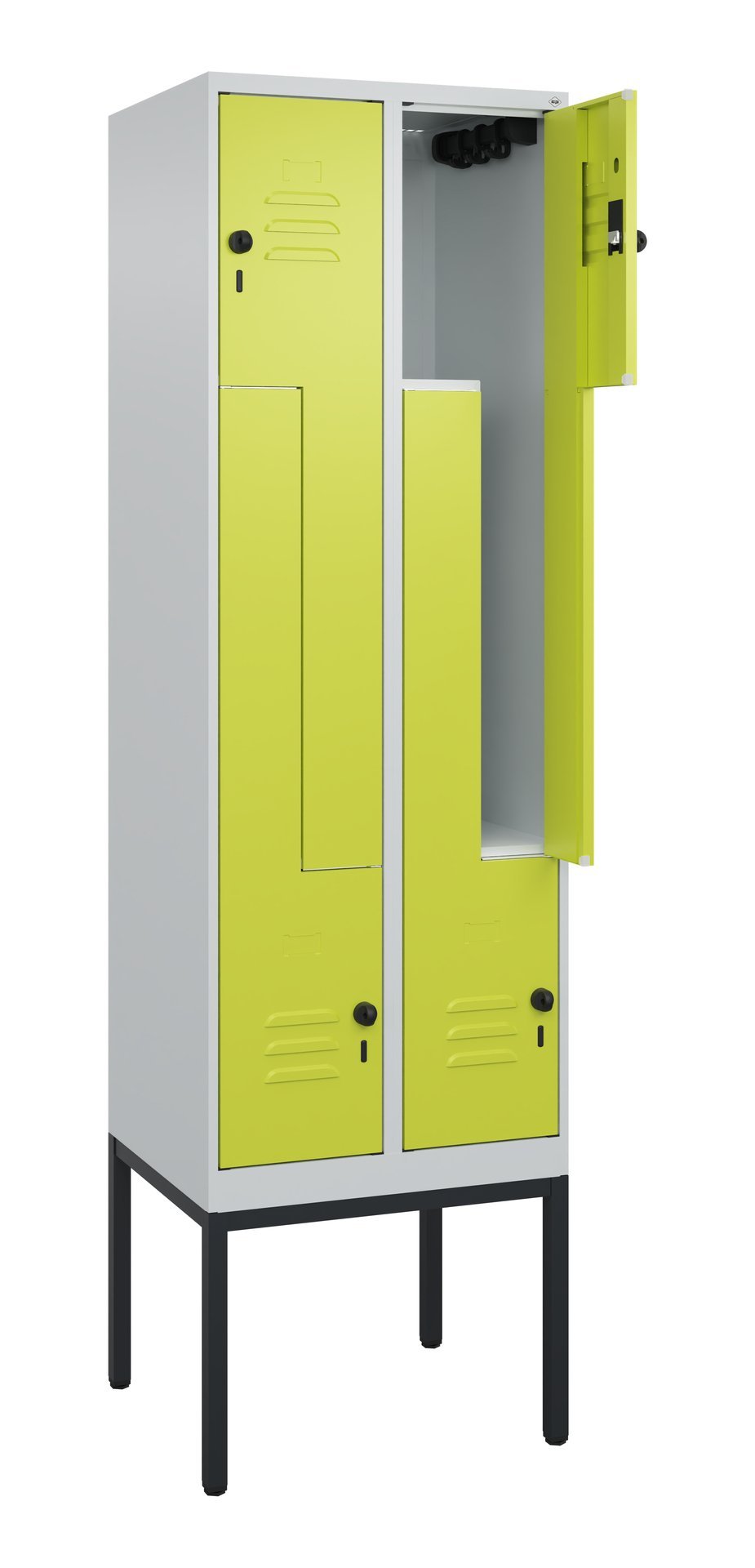 C+P Z-Spind Classic PLUS, Gestell, 4 Abteile, 2120x600x500mm, 7035/0024 Produktbild img1 L