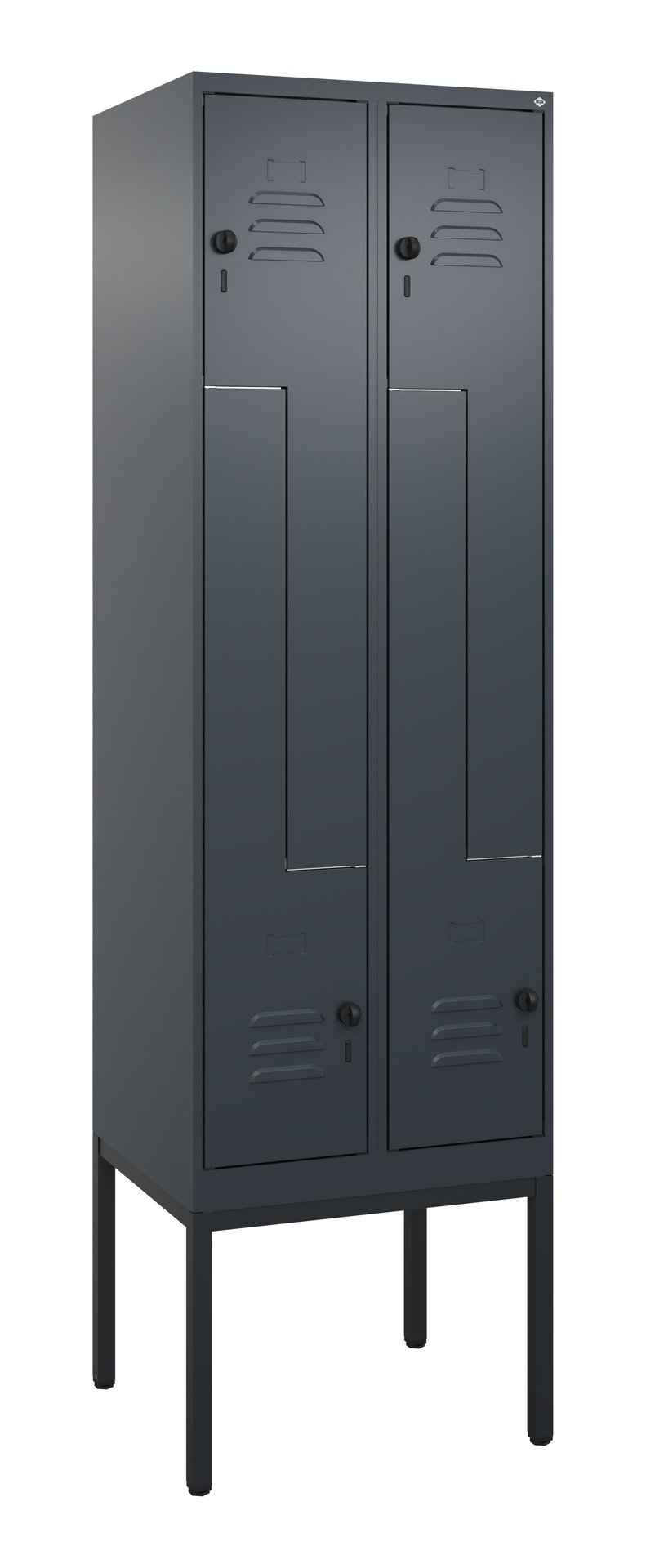 C+P Z-Spind Classic PLUS, Gestell, 4 Abteile, 2120x600x500mm, 7016/7016 Produktbild img2 L