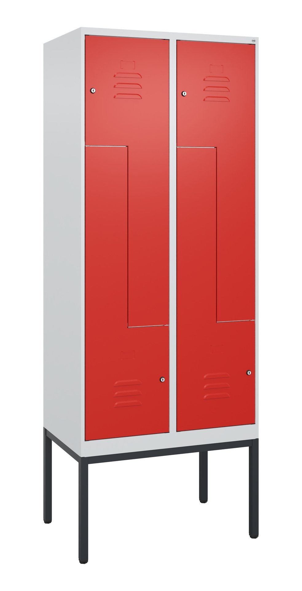 C+P Z-Spind Classic PLUS, Gestell, 4 Abteile, 2120x800x500mm, 7035/3020 Produktbild img2 L